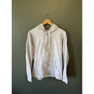 Zara Womens Gray Full Zip Hooded Sweatshirt Size Medium